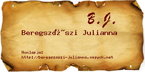 Beregszászi Julianna névjegykártya