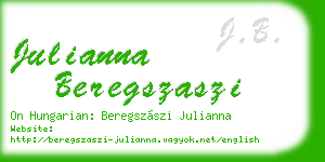 julianna beregszaszi business card